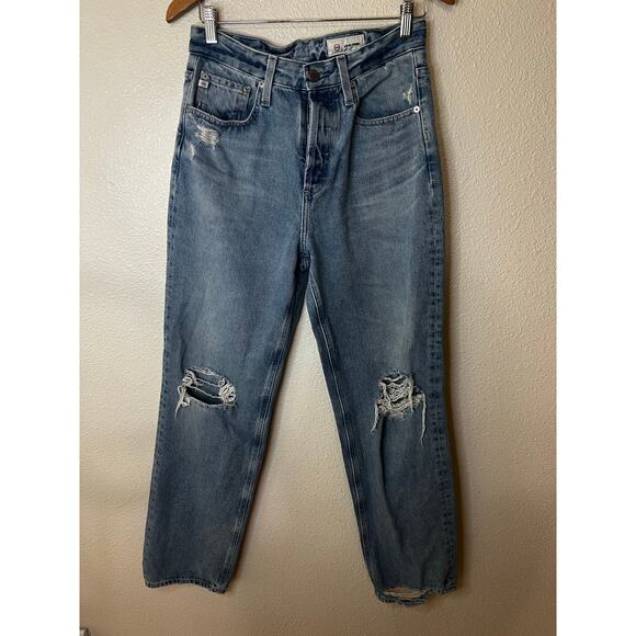 AG Adriano Goldschmied Clove Distressed Relaxed Vintage Straight Jeans 26R